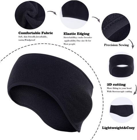 Winter Ear Warmer Headbands,Thermal EarMuffs Cover Headband for Men Women in Cold Weather Ski Running Cycling in Saudi Arabia