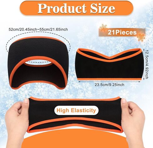 28 قطعة من عصابات الرأس لتدفئة الأذن للنساء والرجال من الصوف من Meanplan، معدات الجري الشتوية للأطفال البالغين (الحدود الملونة) in Kuwait