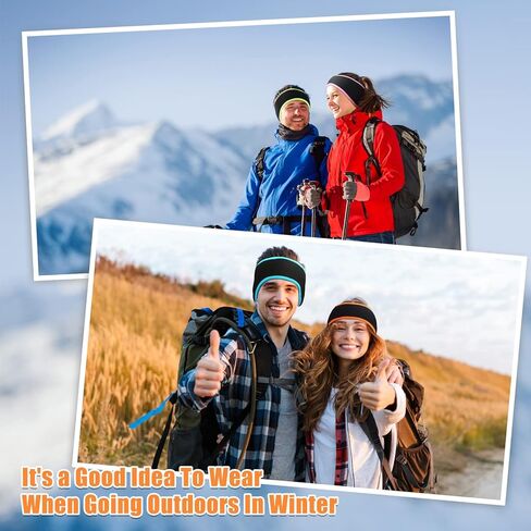 28 قطعة من عصابات الرأس لتدفئة الأذن للنساء والرجال من الصوف من Meanplan، معدات الجري الشتوية للأطفال البالغين (الحدود الملونة) in Kuwait