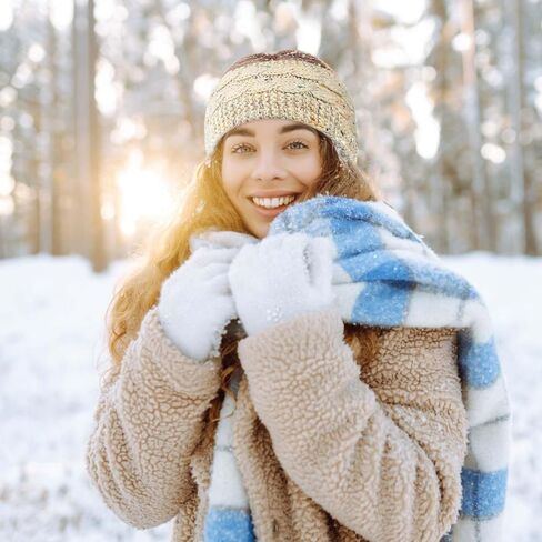 Winter Headbands for Women Ear Warmer, Knit Womens Winter Headband Thick Ear Warmers for Women Soft Warm Head Wraps Ear Covers for Cold Weather in Saudi Arabia