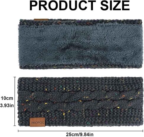 Winter Headbands for Women Ear Warmer, Knit Womens Winter Headband Thick Ear Warmers for Women Soft Warm Head Wraps Ear Covers for Cold Weather in Saudi Arabia