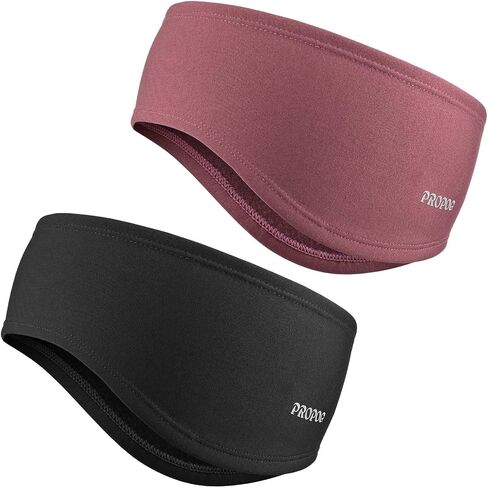 Ear Warmer Headbands for Women Men, 2 Pack Winter Headband Fleece Ear Muffs Warm Ear Covers Head Bands for Cold Weather Cycling Running Ski in Saudi Arabia