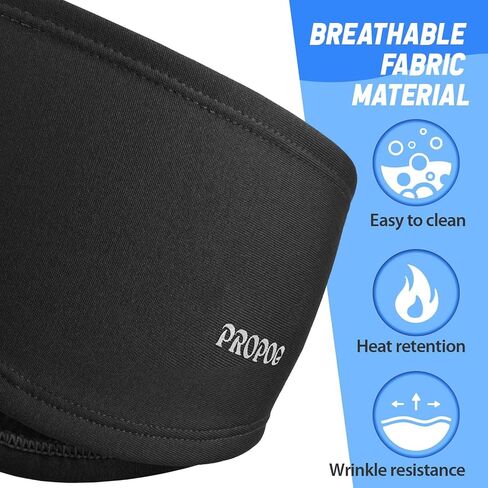 Ear Warmer Headbands for Women Men, 2 Pack Winter Headband Fleece Ear Muffs Warm Ear Covers Head Bands for Cold Weather Cycling Running Ski in Saudi Arabia