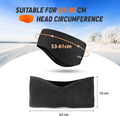 Ear Warmer Headbands for Women Men, 2 Pack Winter Headband Fleece Ear Muffs Warm Ear Covers Head Bands for Cold Weather Cycling Running Ski in Saudi Arabia