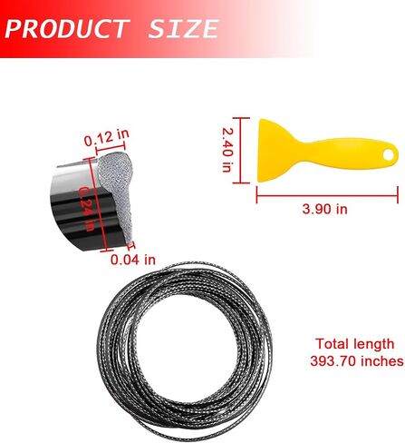Mandark Car Interior Trim Strips, 33Ft Vehicle Electroplating Decoration Styling Door Dashboard Moulding Trims, Flexible Universal Automotive Gap Filler Insert Strips with Installing Tool (Red) in Saudi Arabia