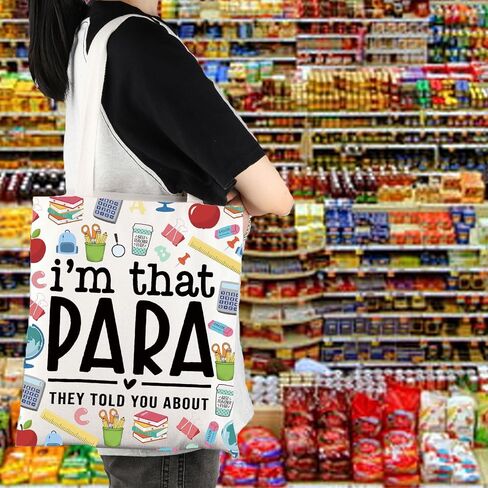 KUIYAI Para Teacher Appreciation Tote Bag Paraprofessional Life Gift Para Assistant Gift Teaching Aides Gift For Paraeducator in Kuwait