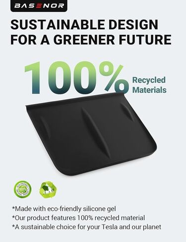 BASENOR 2025 Upgrade Tesla Model Y Model 3 Center Console Wireless Charger Mat Silicone Cover Wireless Charging Phone Pad for Tesla Interior Accessories (Not Suitable for 2024 Model 3) in Kuwait