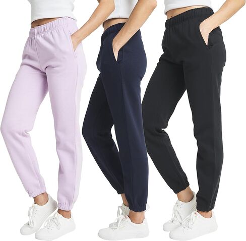 Ultra Performance Womens Sweatpants 3 Pack Cotton Joggers Women's Fleece Sweats Gym & Workout Pants for Women in Kuwait