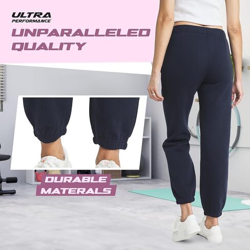 Ultra Performance Womens Sweatpants 3 Pack Cotton Joggers Women's Fleece Sweats Gym & Workout Pants for Women in Kuwait