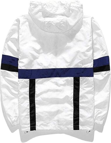 AITFINEISM Men's Lightweight Windbreaker Jacket Casual Zip Up Jackets With Hooded in Kuwait