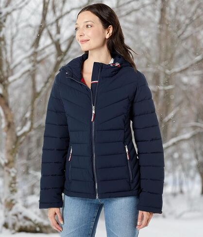 Tommy Hilfiger Hooded Packable Jacket Navy MD (US 8-10) in Saudi Arabia