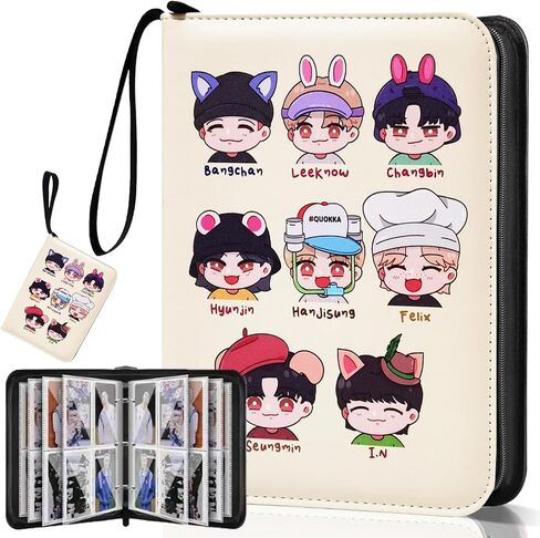 Korean Pop SKZOO Stray Kids Trading PhotoCard Binder Albums Storage 400 - Photocard Holder Book with Sleeves, Photocard Cards Album Gifts for Boys & Girsl, idol Photo Protect - Lomo Card in Saudi Arabia