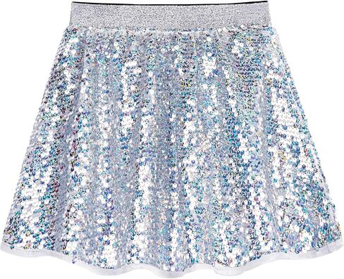 Danna Belle Girls Sequin Skirt Sparkle Mini High Waist Party Tutu Skirts for Girls 5-12Years in Saudi Arabia