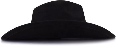 Western Cowboy Hat for Women Men Classic Fedora Hats Wide Brim Suede Cowboy Hat for Women with Buckle Belt in Kuwait