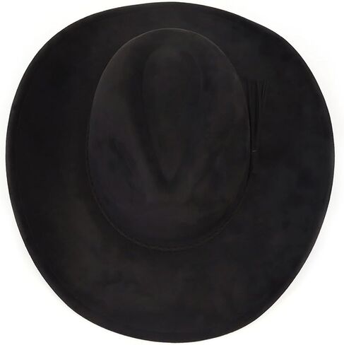 Western Cowboy Hat for Women Men Classic Fedora Hats Wide Brim Suede Cowboy Hat for Women with Buckle Belt in Kuwait