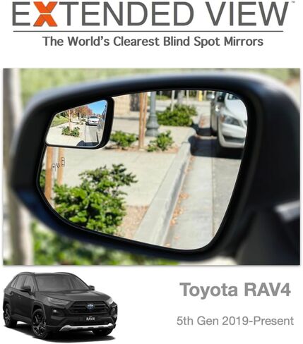 Custom Blind Spot Mirrors- Compatible with 2019- Present Toyota Rav4 | blind spot mirrors compatible with 5th Generation Rav4 factory mirrors | NXTGEN Extended View Blind Spot Mirrors in Kuwait