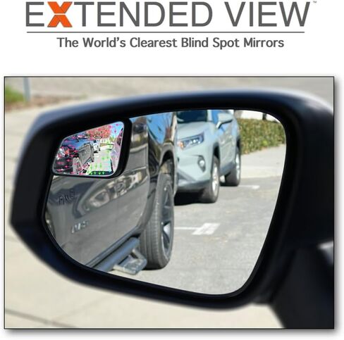 Custom Blind Spot Mirrors- Compatible with 2019- Present Toyota Rav4 | blind spot mirrors compatible with 5th Generation Rav4 factory mirrors | NXTGEN Extended View Blind Spot Mirrors in Kuwait