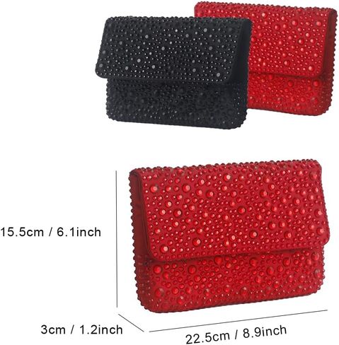 Evening Clutch Purses for Women Ladies Sparkling Wedding Crystal Rhinestone Bag in Saudi Arabia