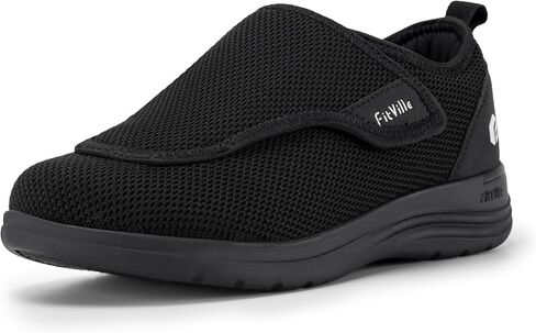 FitVille Diabetic Shoes for Women Extra Wide Walking Shoes Slip-On Orthopedic Shoes with Adjustable Strap for Swollen Feet Neuropathy - EasyTop Wings V2 in Saudi Arabia