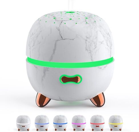 Essential Oil Diffuser, 120ml Small Aromatherapy Diffuser, Ultrasonic Diffusers for Essential Oils, Cool Mist Humidifier with 7 LED Color Changing Light and Auto-Off Safety, for Office Home in Saudi Arabia