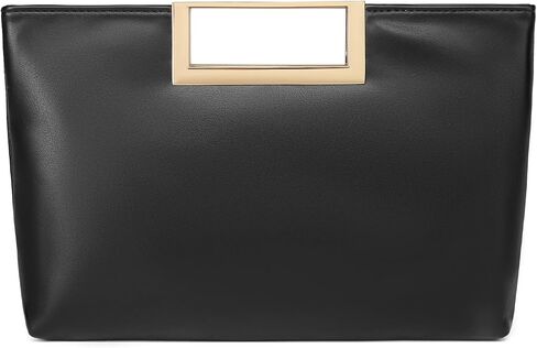 Fashion Top-Handle Bag for Women Trendy Crossbody Clutch Purse PU Leather Classic Handbag with Metal Chain in Saudi Arabia