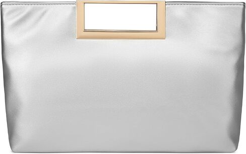 Fashion Top-Handle Bag for Women Trendy Crossbody Clutch Purse PU Leather Classic Handbag with Metal Chain in Saudi Arabia