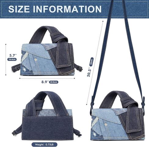 Purses For Women Trendy Mini Purse Cute Purses Denim Mini Bags For Women Top Handle Clutch Handbag Best Gift For Teen Girl in Saudi Arabia
