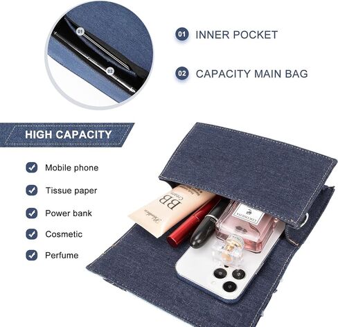 Purses For Women Trendy Mini Purse Cute Purses Denim Mini Bags For Women Top Handle Clutch Handbag Best Gift For Teen Girl in Saudi Arabia
