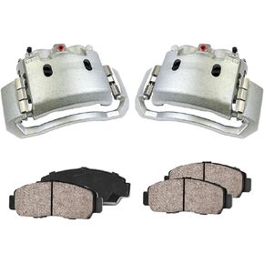 Callahan CCK02772 [2] FRONT Premium Loaded OE Caliper Assembly Set + [4] Quiet Low Dust Ceramic Brake Pads