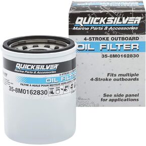 Quicksilver by Mercury Marine 877761Q01 Oil Filter for Select Mercury and Mariner 75-115hp Outboards and 150hp EFI 4-Stroke Outboards