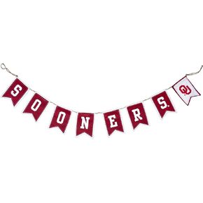 Oklahoma University Tailgate Banner by Hanna’s Handiworks – Lightweight Pre-Strung Fabric Decoration for Indoor or Outdoor – Represent your NCAA College & Show Team Spirit with OU Fan Décor