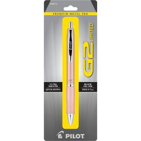 Pilot, G2 Limited Premium Gel Roller Pen, Fine Point 0.7 mm, Matte Black Barrel, Black Ink