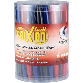 PILOT, FriXion Ball Erasable & Refillable Gel Ink Pens, Fine Point 0.7 mm, Pack of 8, Assorted Colors