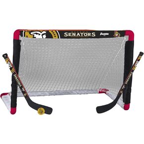 Franklin Sports NHL Ottawa Senators Mini Hockey Set - Kids Indoor Knee Hockey Goal, Ball, + 2 Mini Hockey Stick Combo Set - Youth NHL Team Indoor Toy Knee Hockey Sets - NHL Official - Ages 3+