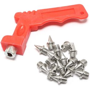 Pro Bamboo Kitchen 16pcs 1/4" Track and Field Spike Shoes Nail Accessories with A Nail Puller Spike Wrench for Sprint Sports Short Running Shoes