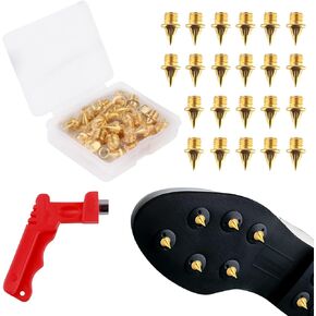 100PCS 1/4 Inch Track Spikes for Shoes,Sross Country Running Spikes with Spike Wrench,Golf Replacement Shoe Spikes for Field Sprinting Sports Short Running,Hiking,High Jumping in Kuwait
