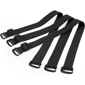 TAOCOCO 3 عبوات من الأشرطة المطاطية القابلة للتعديل، غطاء كرسي كرسي كرسي محبب، غطاء أريكة 3 مقاعد، أغطية حامل للأريكة (3 عبوات، أسود) in Kuwait