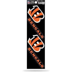 Rico Industries NFL Football Quad Decal 3" x 12" Quad Decal - (4) Decals