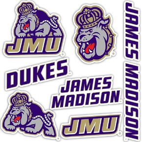James Madison University Sticker Dukes JMU Stickers Vinyl Decals Laptop Water Bottle Car Scrapbook T2 (Type 2)