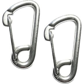 الولايات المتحدة الفولاذ المقاوم للصدأ 2 قطع الفولاذ المقاوم للصدأ 316 خطاف بنابض حلقة تسلق 5/16 "(8 مللي متر) مشبك أمان من الدرجة البحرية in Kuwait