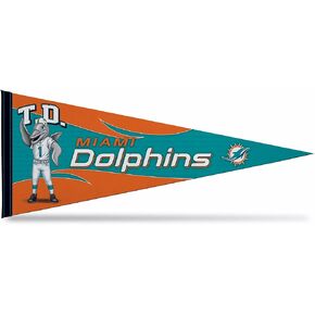 Rico Industries NFL Football Mascot" 12" x 30" Felt Wall Décor Pennant - Great for Home/Bed Room/Man Cave Décor