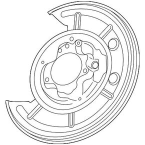 Genuine Mopar Brake Backing Plate LH - 68133194AA