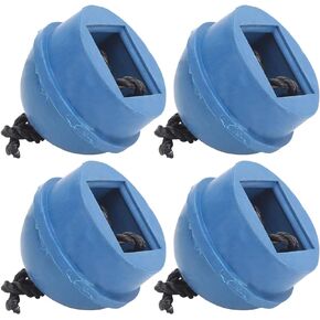 Vbest life 4pcs Cue Chalk Holder, Pocket Billiard Pool Chalk Holders Rubber Chocolate Powder Cap Accessory with String