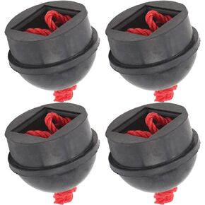 Vbest life 4pcs Cue Chalk Holder, Pocket Billiard Pool Chalk Holders Rubber Chocolate Powder Cap Accessory with String