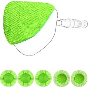 5 عبوات من وسادات الألياف الدقيقة المثلثة لفرشاة XINDELL للزجاج الأمامي، متوافقة مع الرش الكيميائي، أقمشة تنظيف السيارات القطنية القابلة للغسل - قطر 5 بوصات in Kuwait