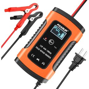 12V 5 Amp Automotive Smart Battery Charger Maintainer for Car, Motorcycle, RV, SUV, Lawn Mower, Boat, RV, SUV, ATV and More