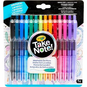 Crayola Colored Gel Pens for Kids and Adult Coloring, Washable Pens Medium Point, 14 Count