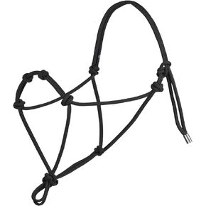 Harrison Howard Super Sturdy Horse Rope Training Halter with 4 Knot 1/4" Stiff Halter Cord