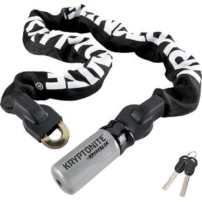 Kryptonite Kryptolok 955 Mini Bike Chain Lock, 1.8 Feet Long Heavy Duty Anti-Theft Sold Secure Gold Bicycle Chain Lock with Keys for Bike, Motorcycle, Scooter, Bicycle, Door, Gate, Fence