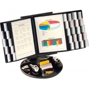 Aidata FDS021L-30 Flip and Find Reference Display حامل مستندات، أسود، 30 لوحة 60 صفحة، حجم الحرف in Kuwait
